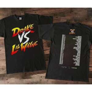 Drake Vs Lil Wayne Tour 2 Sided Hip Hop Concert T-Shirt